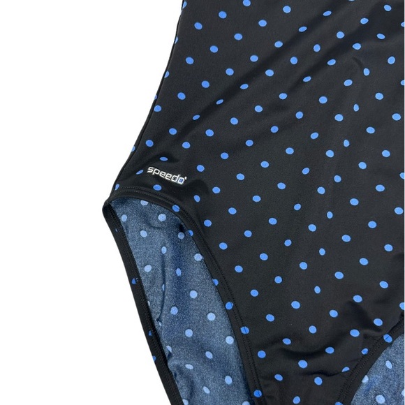 Speedo Polka Dot Swimsuit Halter Neck One Piece Size 10 - Picture 3 of 7